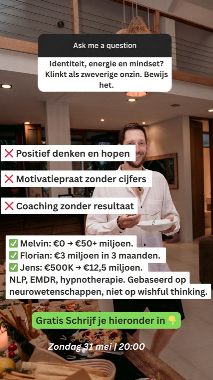 Static ad showing three named client results